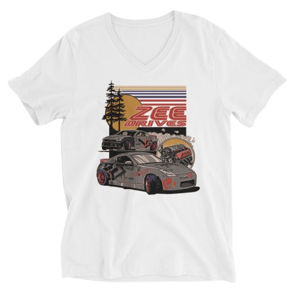 Unisex 350z sketch V-Neck T-Shirt