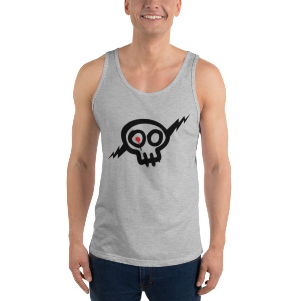 Unisex Skully Tank Top - Black Skull - Image 7