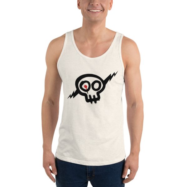 Unisex Skully Tank Top - Black Skull - Image 4