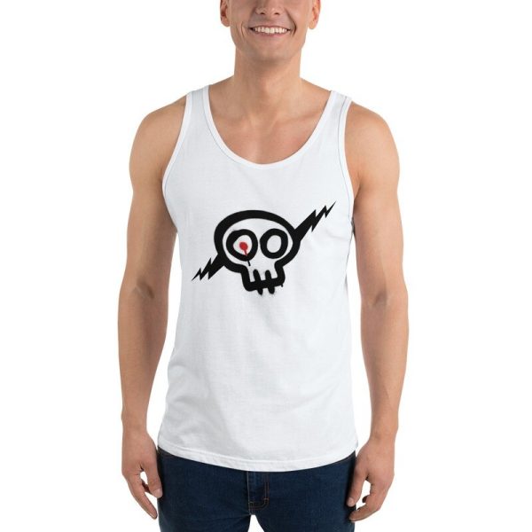 Unisex Skully Tank Top - Black Skull - Image 5