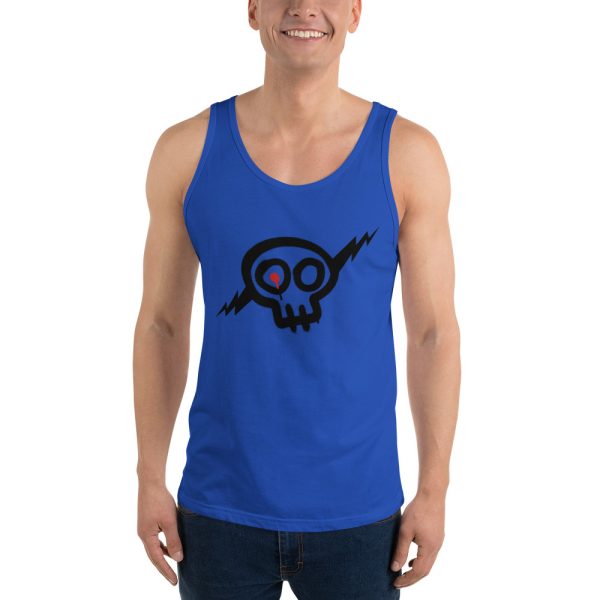 Unisex Skully Tank Top - Black Skull - Image 6