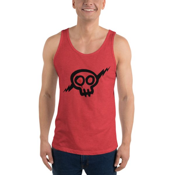 Unisex Skully Tank Top - Black Skull - Image 8