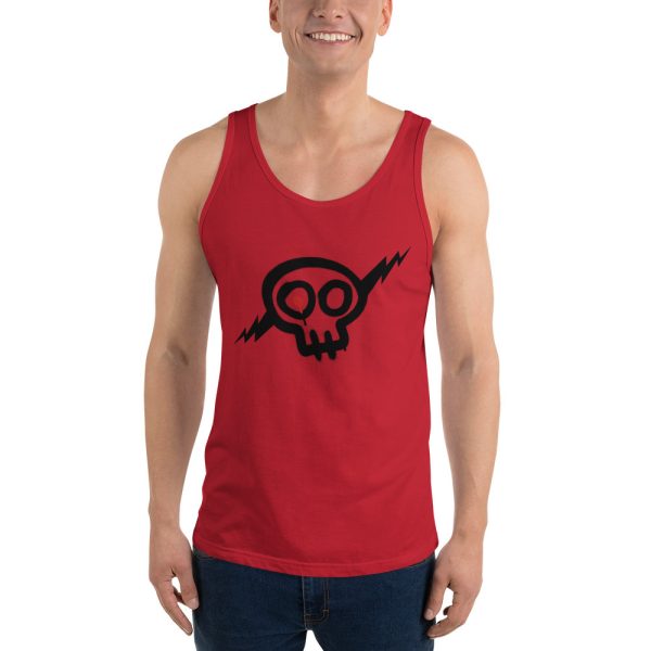 Unisex Skully Tank Top - Black Skull - Image 9