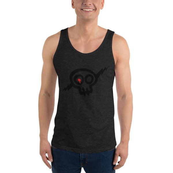 Unisex Skully Tank Top - Black Skull - Image 2